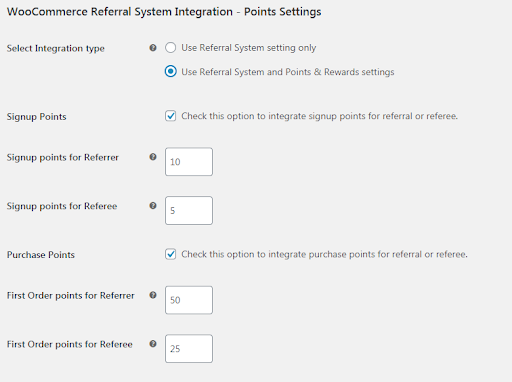 configuration settings of woocommerce refer a friend plugin