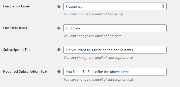Label and Title Customization