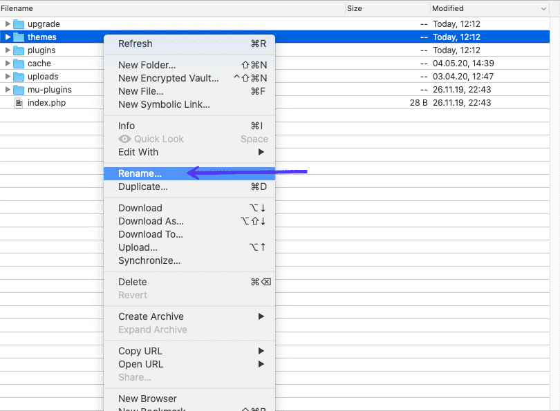 theme folder