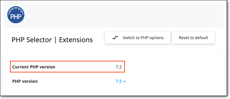 PHP version