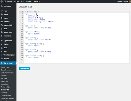 add custom CSS