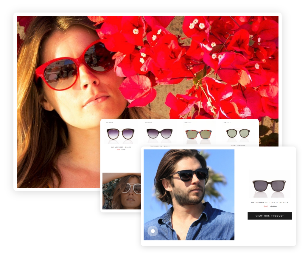 Multiply Eyewear Shopify product page by Codup