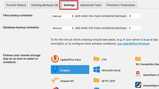 backing up woocommerce database using a plugin