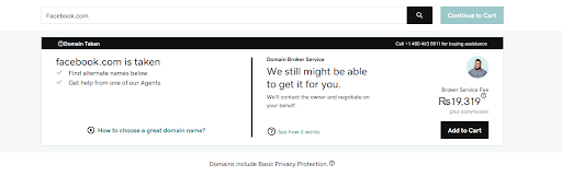 Purchasing a Domain Name on GoDaddy