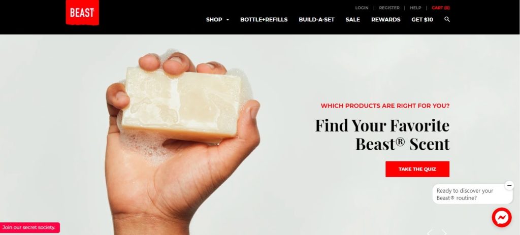 The scent finder quiz by Beast