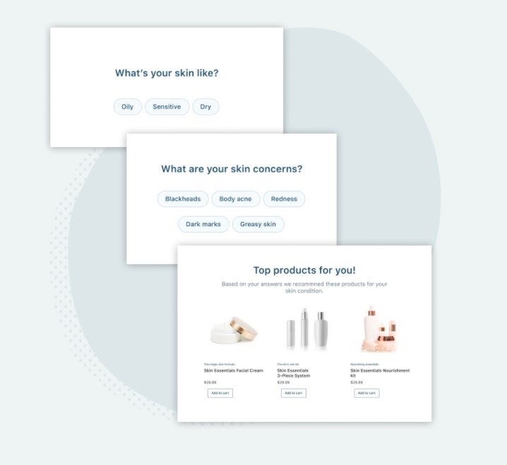 conversational popups and shopping quizzes in octane AI