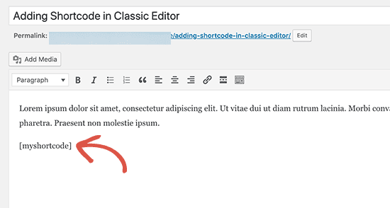 how to insert the woocommerce add to cart button shortcode using the classic editor