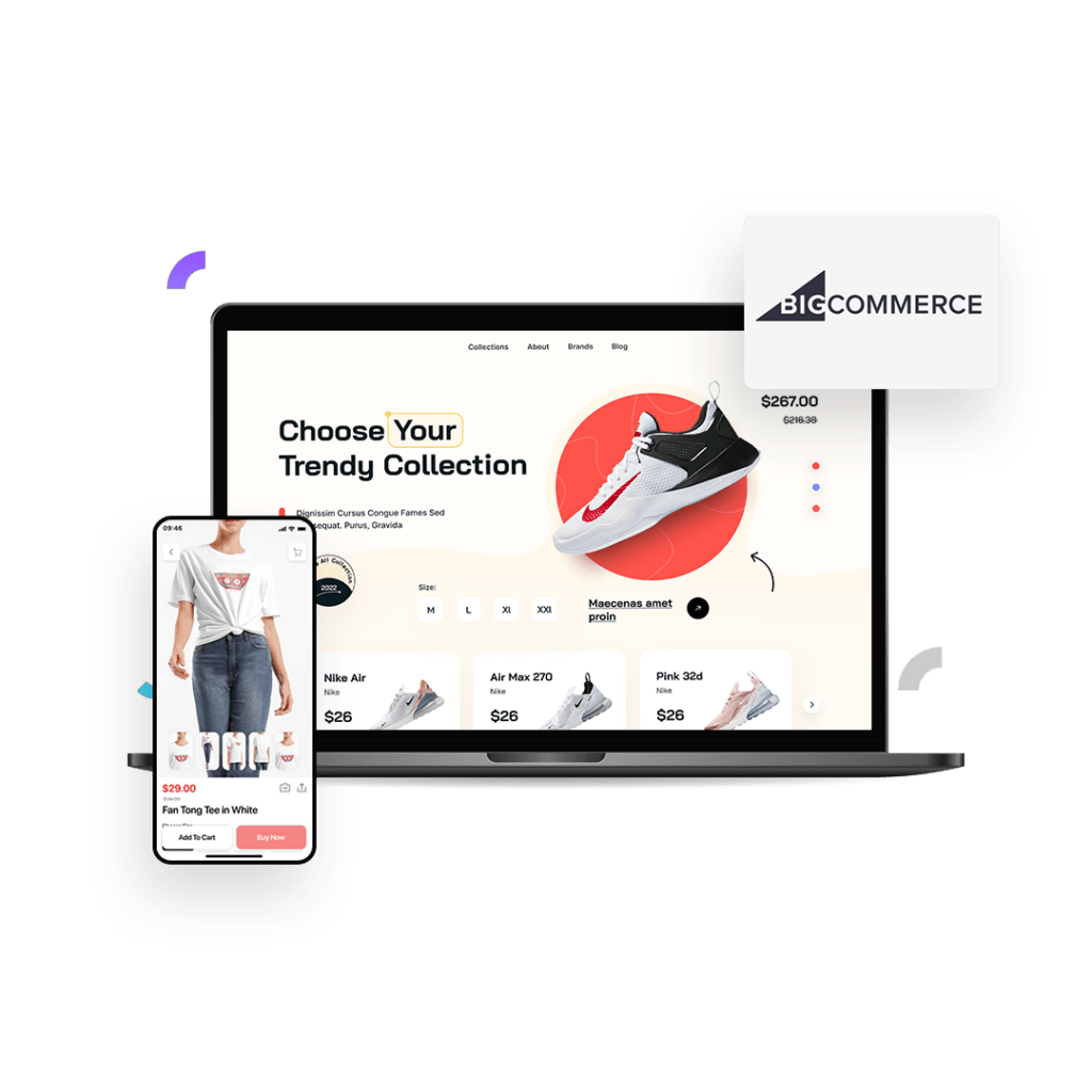 BigCommerce storefront UI designed by Codup
