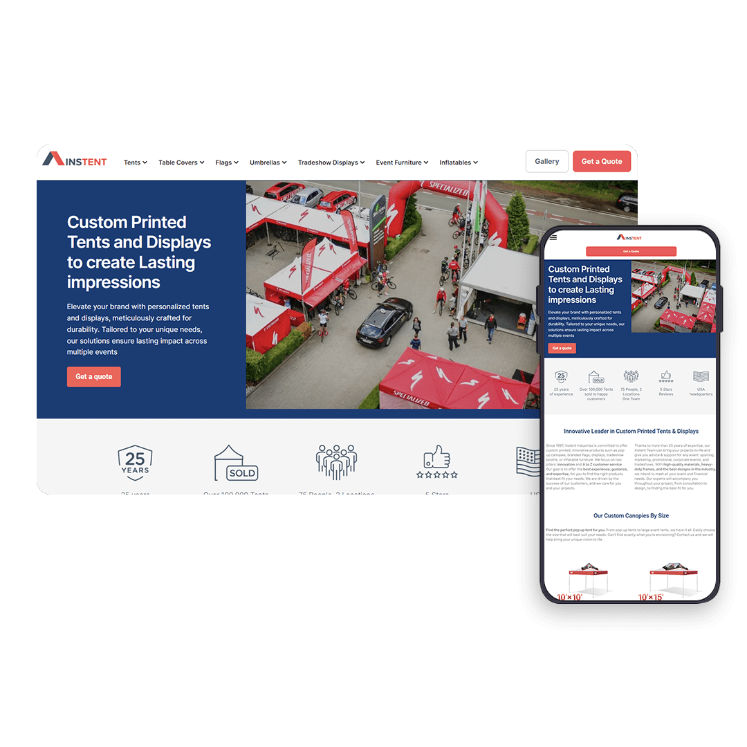 Instent WordPress site UX built by Codup